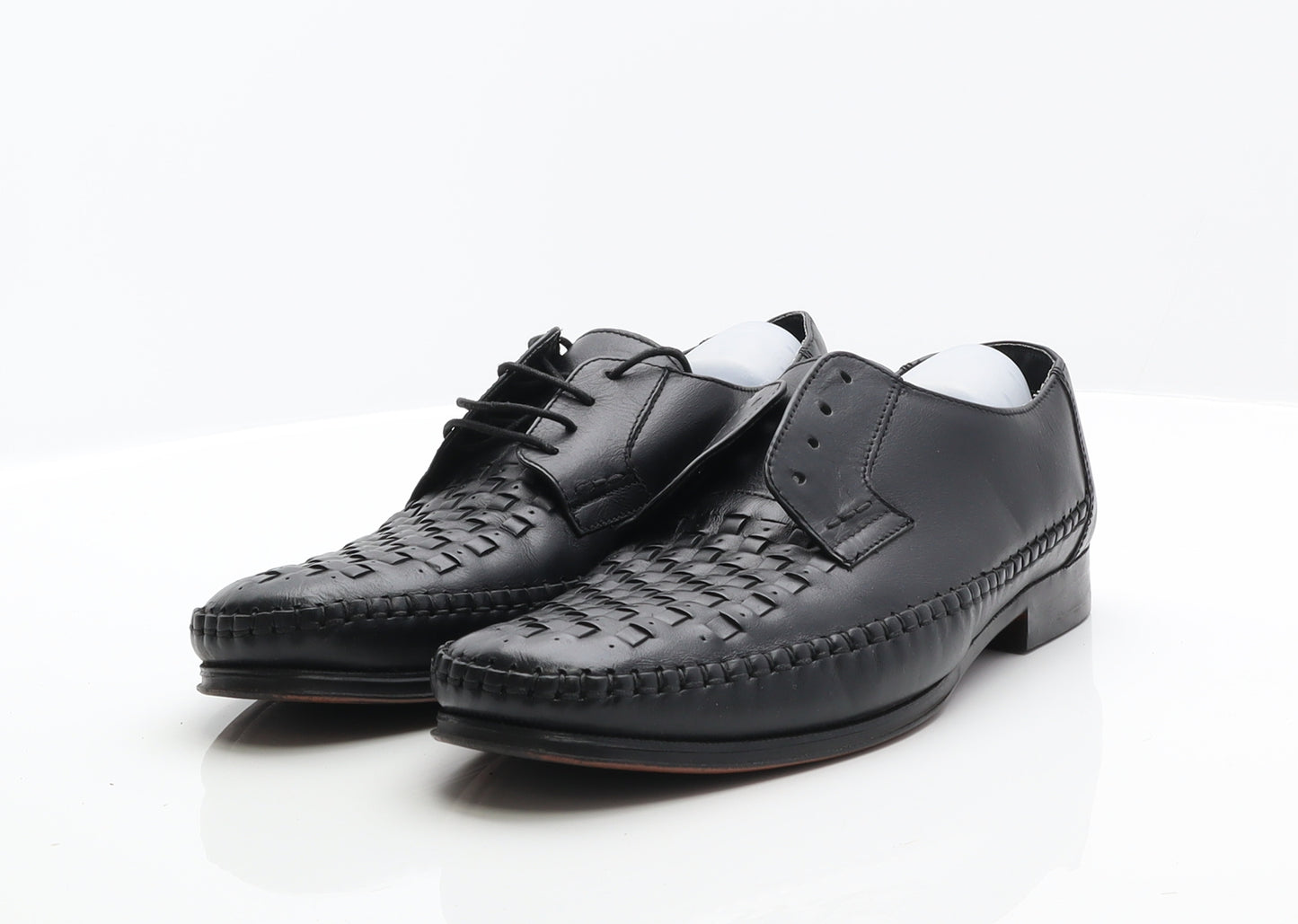 Grosvenor Mens Black Leather Oxford Dress UK 10