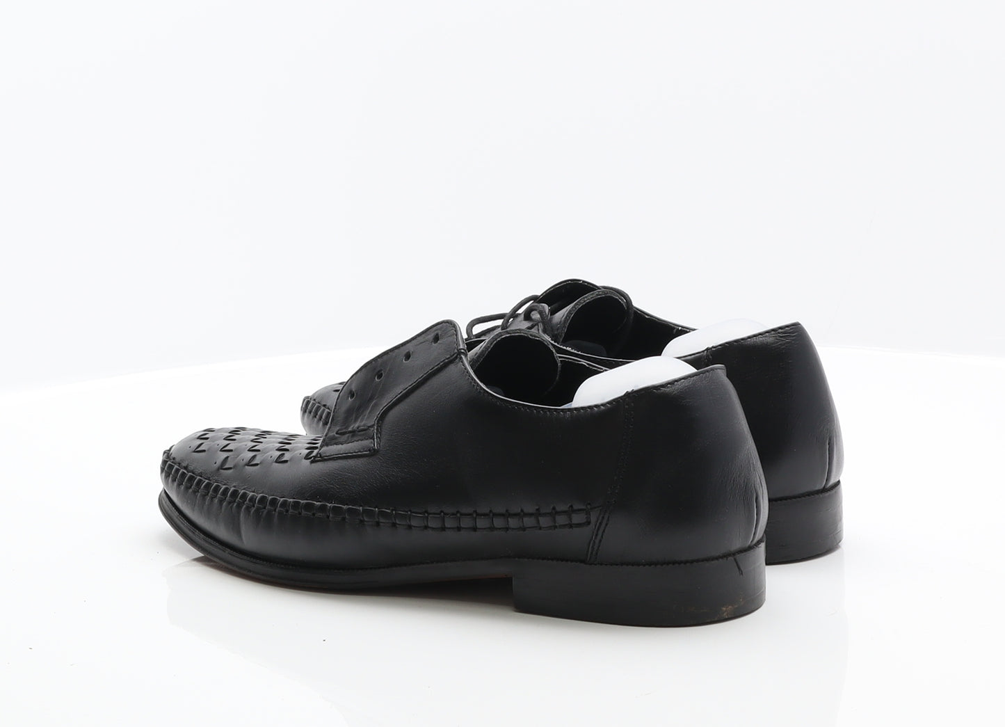 Grosvenor Mens Black Leather Oxford Dress UK 10