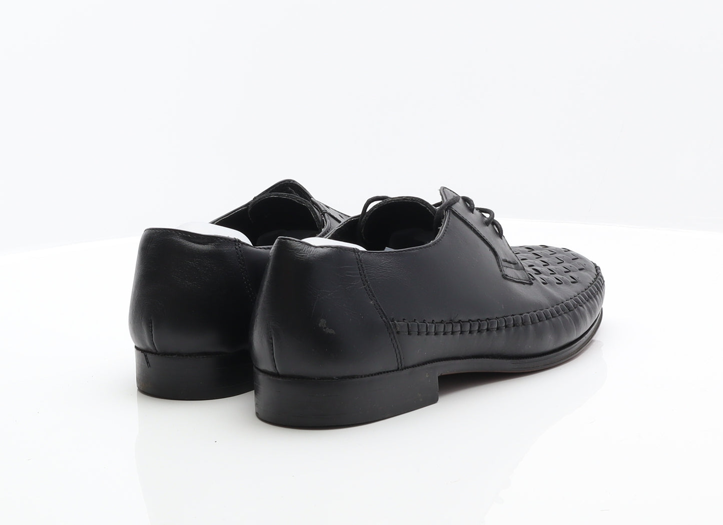 Grosvenor Mens Black Leather Oxford Dress UK 10