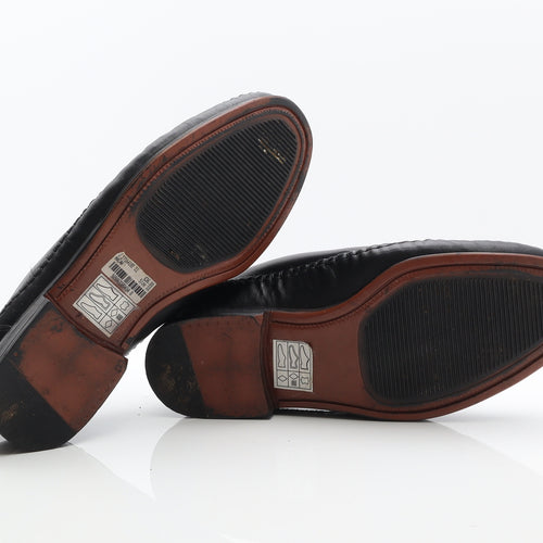 Grosvenor Mens Black Leather Oxford Dress UK 10