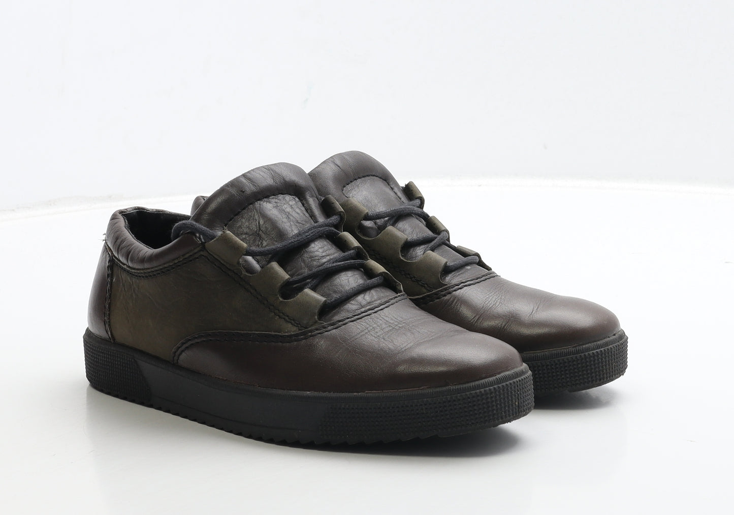 Rohde Womens Brown Leather Boat Shoe Flat UK 4 37