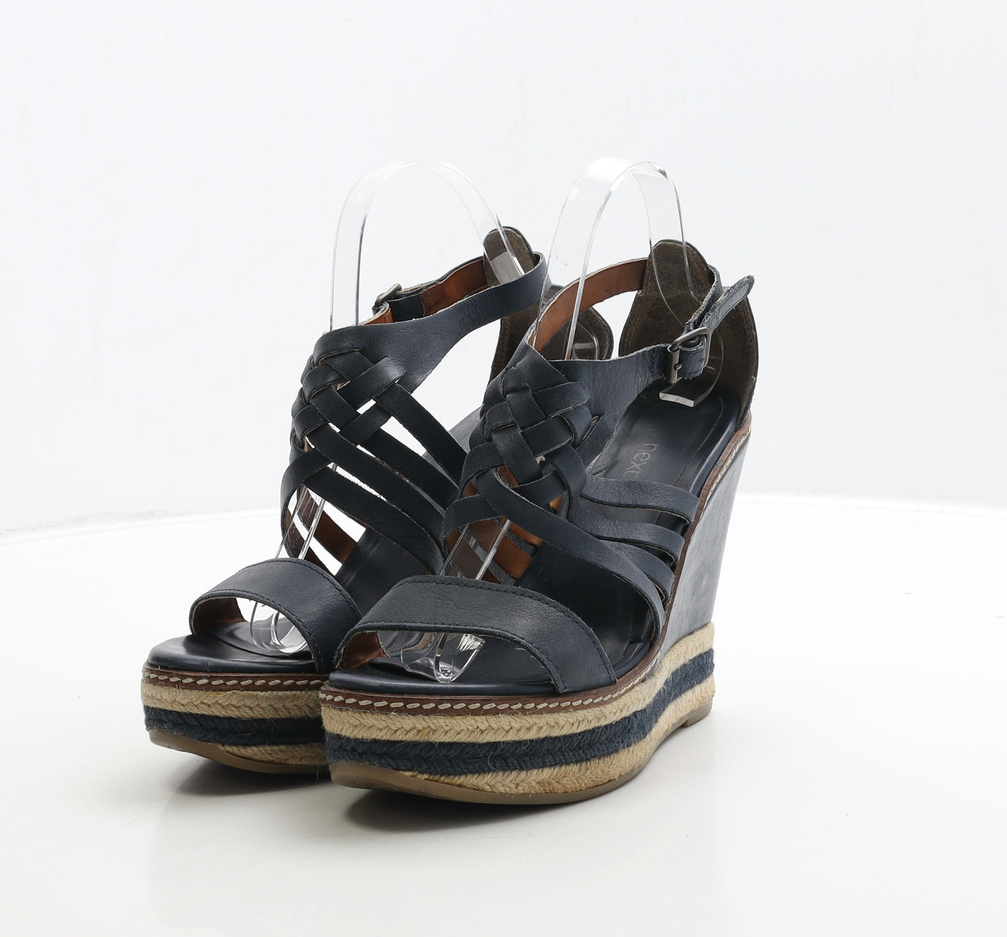 NEXT Womens Blue Leather Strappy Heel UK 6.5 40