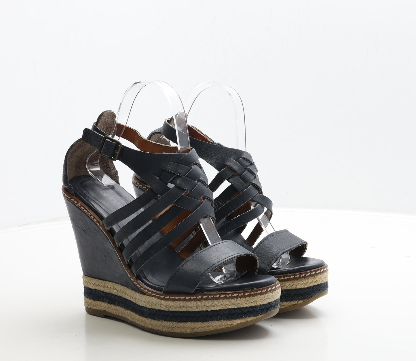 NEXT Womens Blue Leather Strappy Heel UK 6.5 40