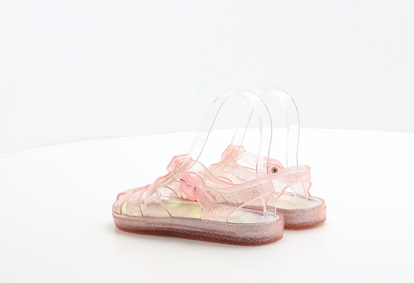 Primark Girls Pink Rubber Fisherman Sandal UK 12 31 - Seashell Detail