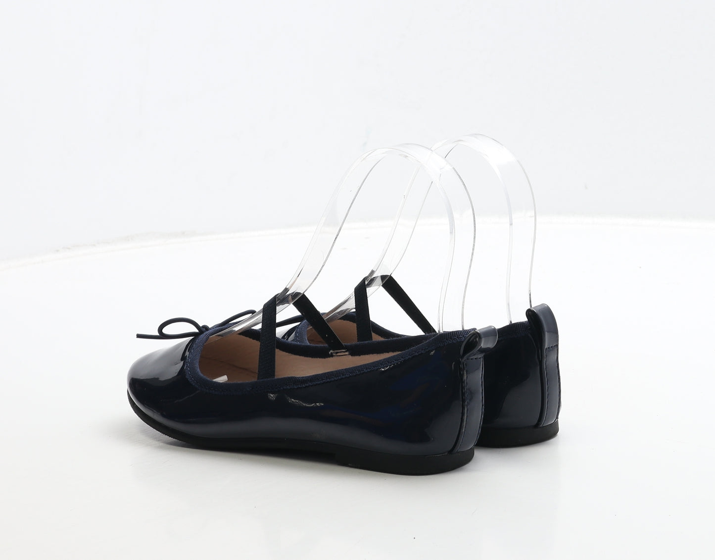 H&M Girls Blue PVC Ballet Flat UK 13 31