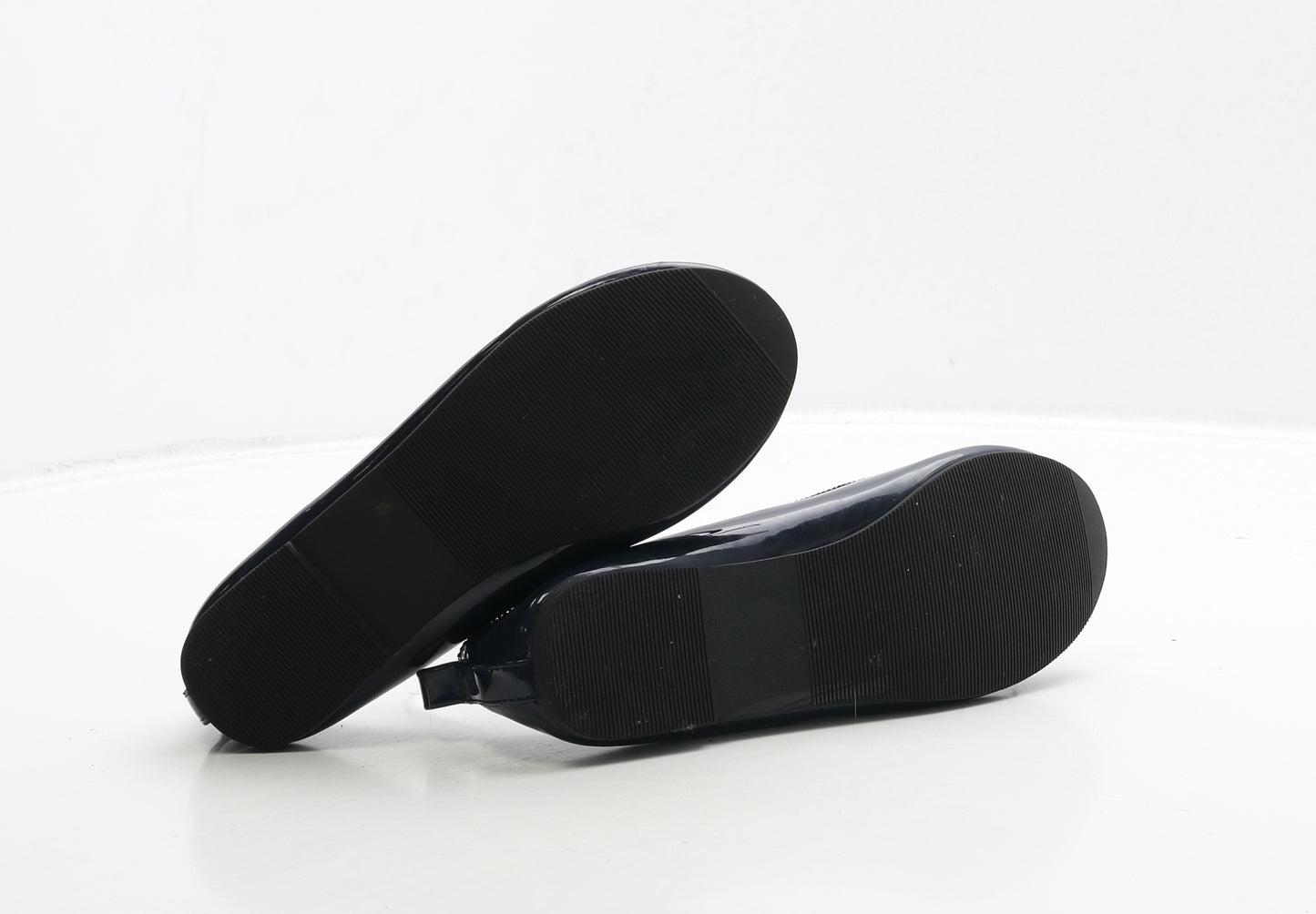 H&M Girls Blue PVC Ballet Flat UK 13 31