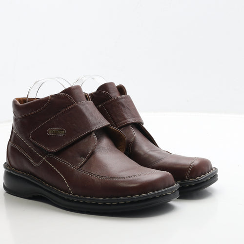 Josef Seibel Womens Brown Leather Bootie Boot UK 5 38