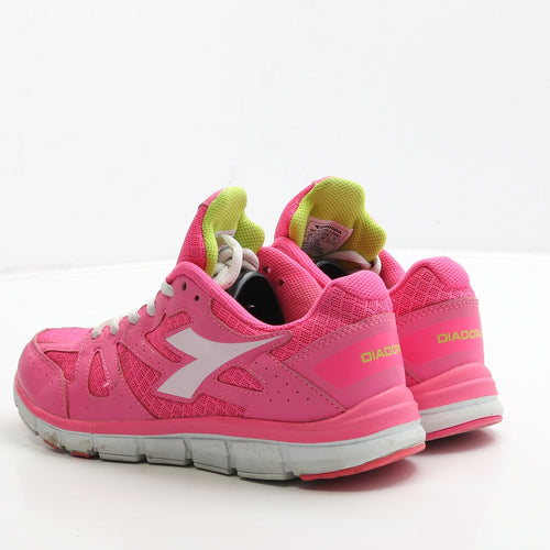 Diadora Womens Pink Polyester Trainer UK 5 38