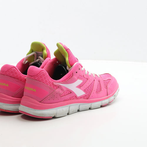 Diadora Womens Pink Polyester Trainer UK 5 38