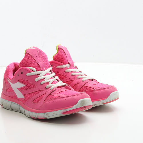 Diadora Womens Pink Polyester Trainer UK 5 38