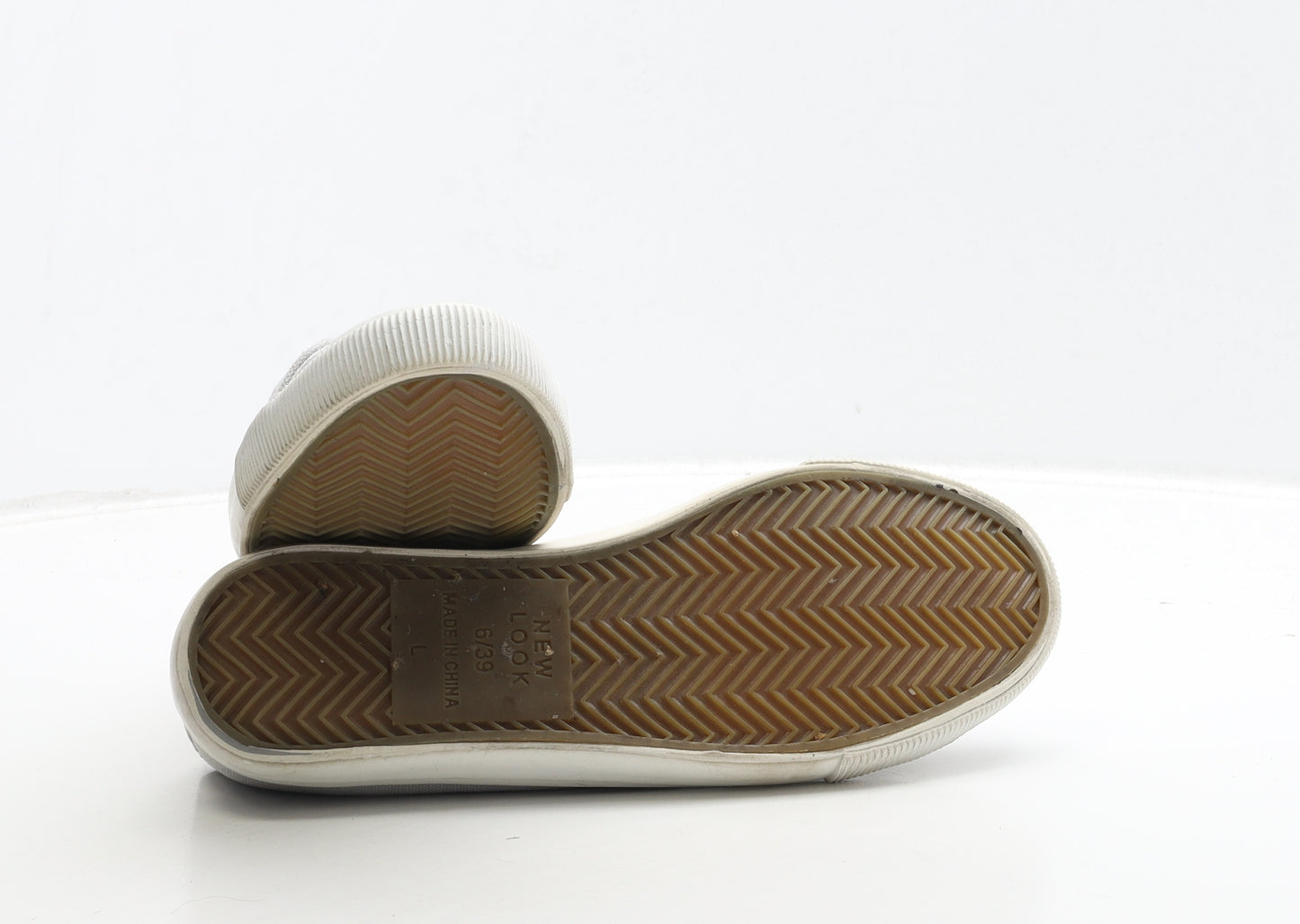 New Look Womens Grey Fabric Trainer UK 6 39