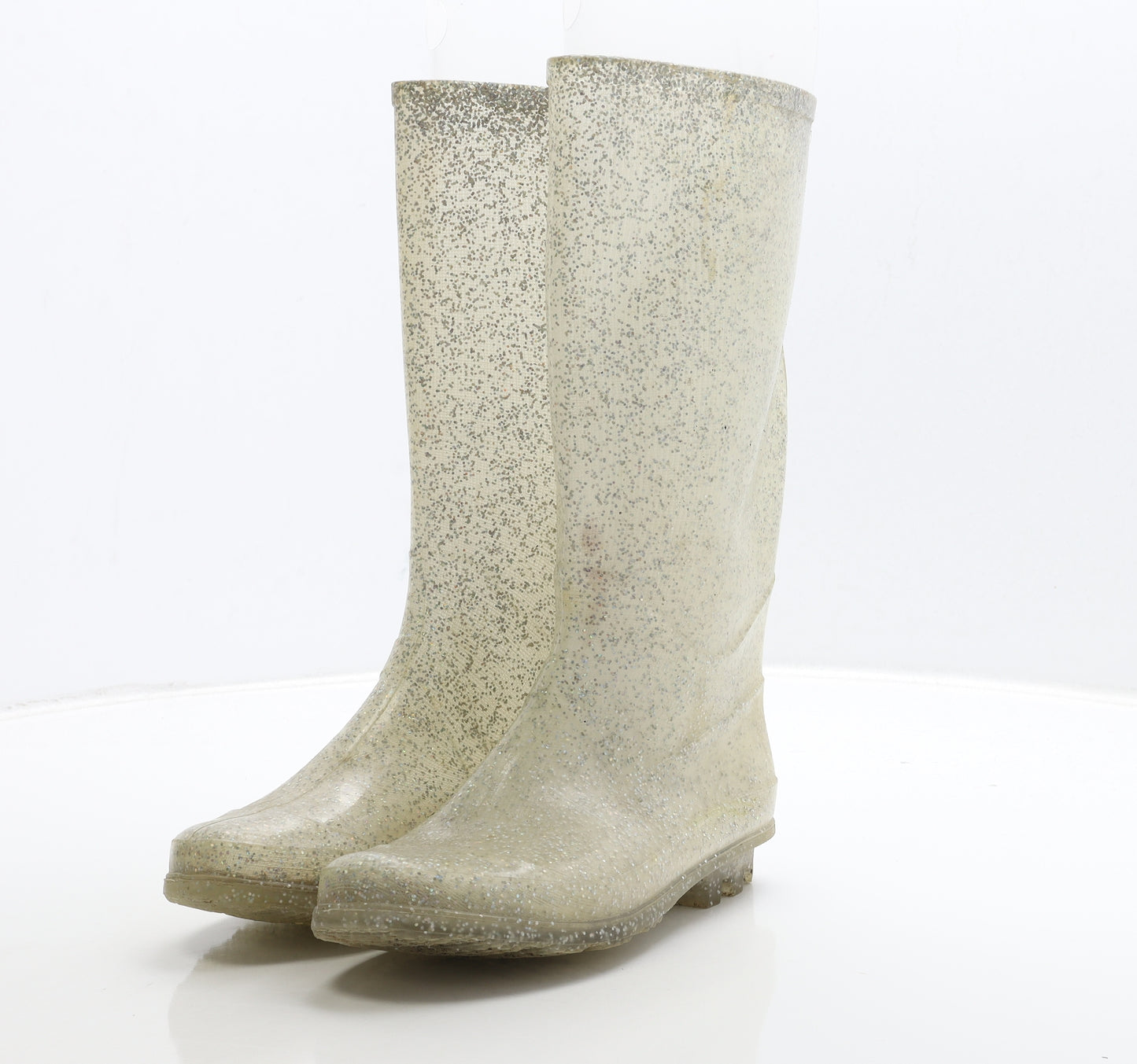 Preworn Womens Ivory Rubber Wellies Boot UK 3