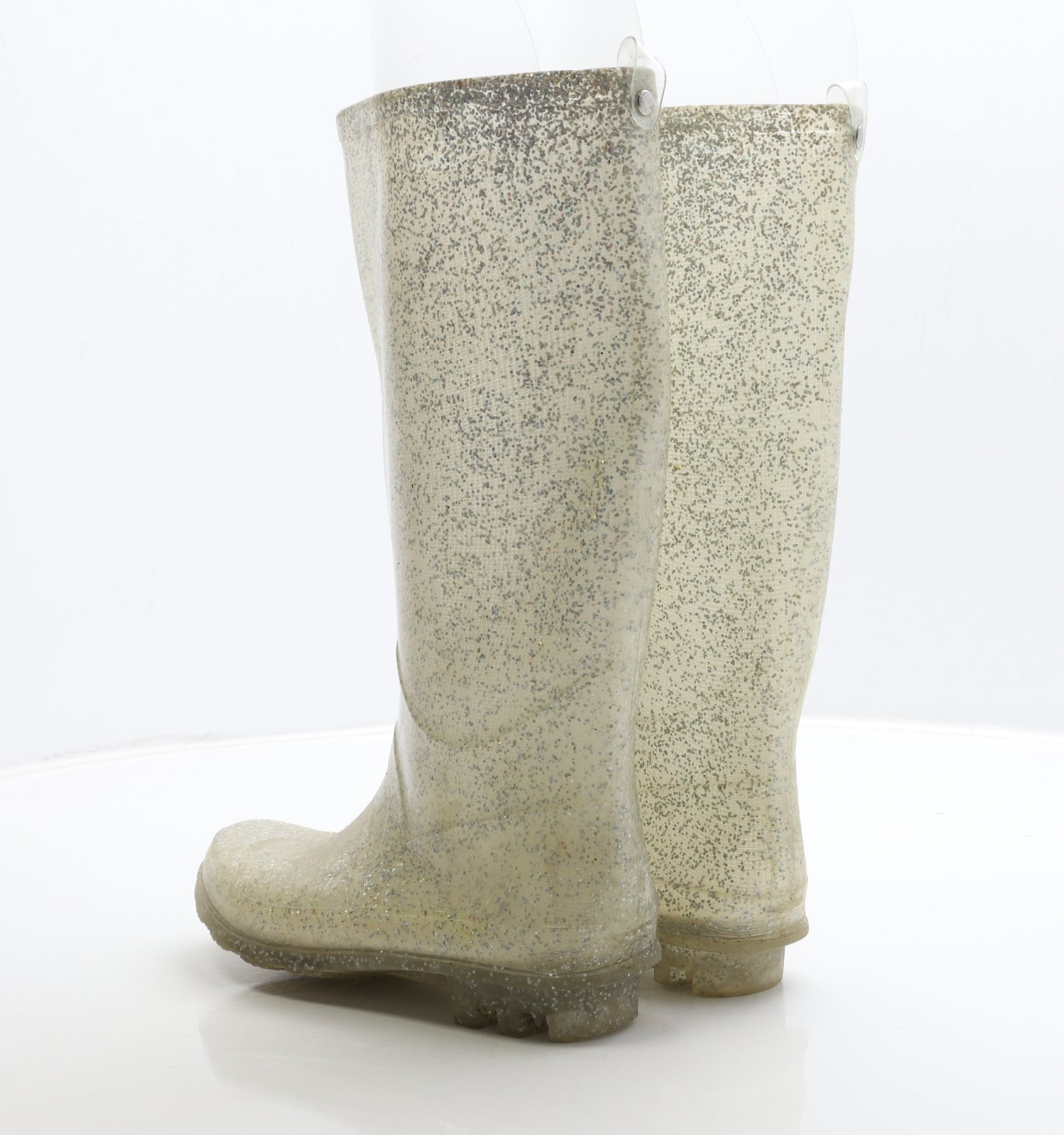 Preworn Womens Ivory Rubber Wellies Boot UK 3