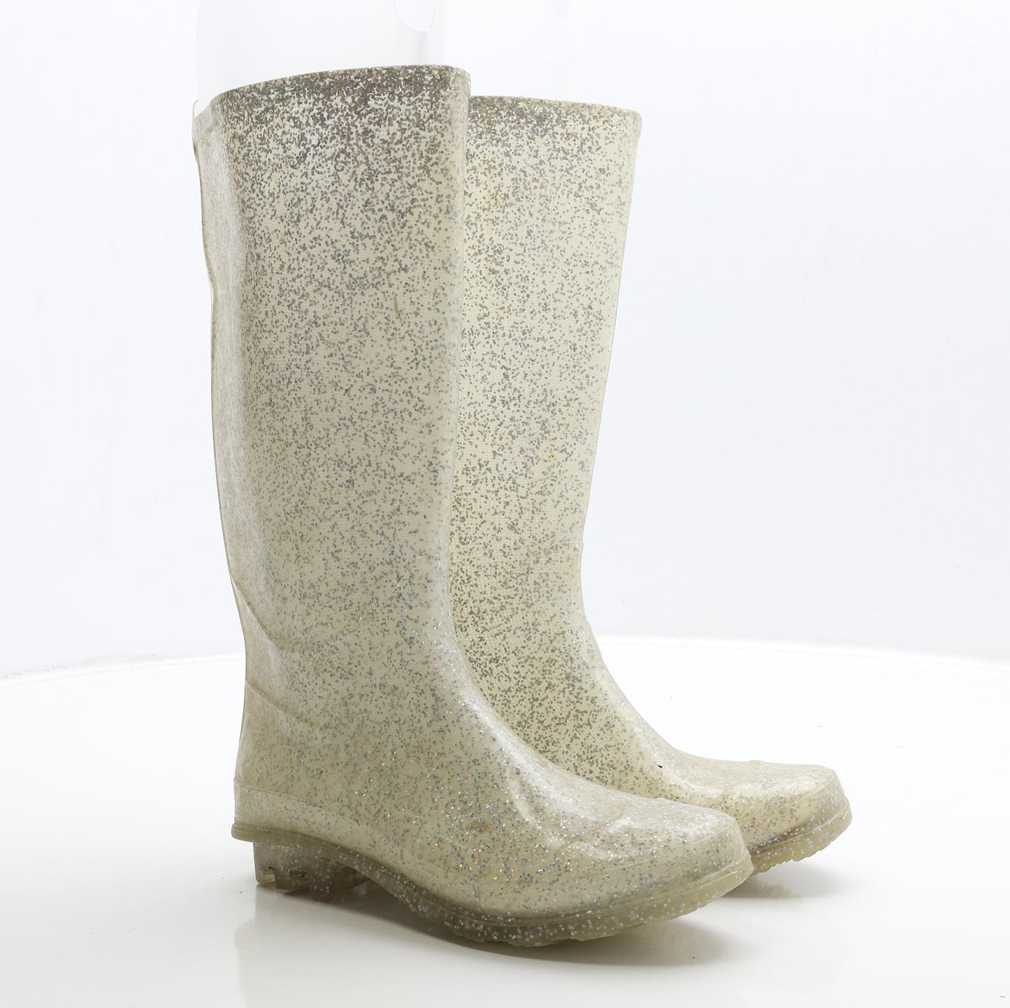 Preworn Womens Ivory Rubber Wellies Boot UK 3