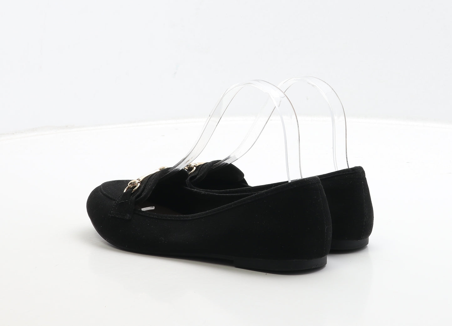 New Look Womens Black Suede Loafer Flat UK 4 37
