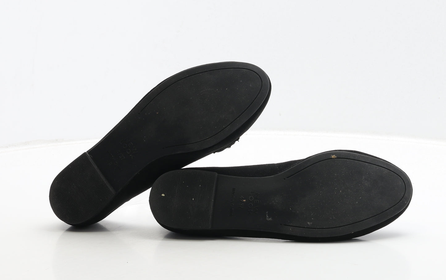 New Look Womens Black Suede Loafer Flat UK 4 37