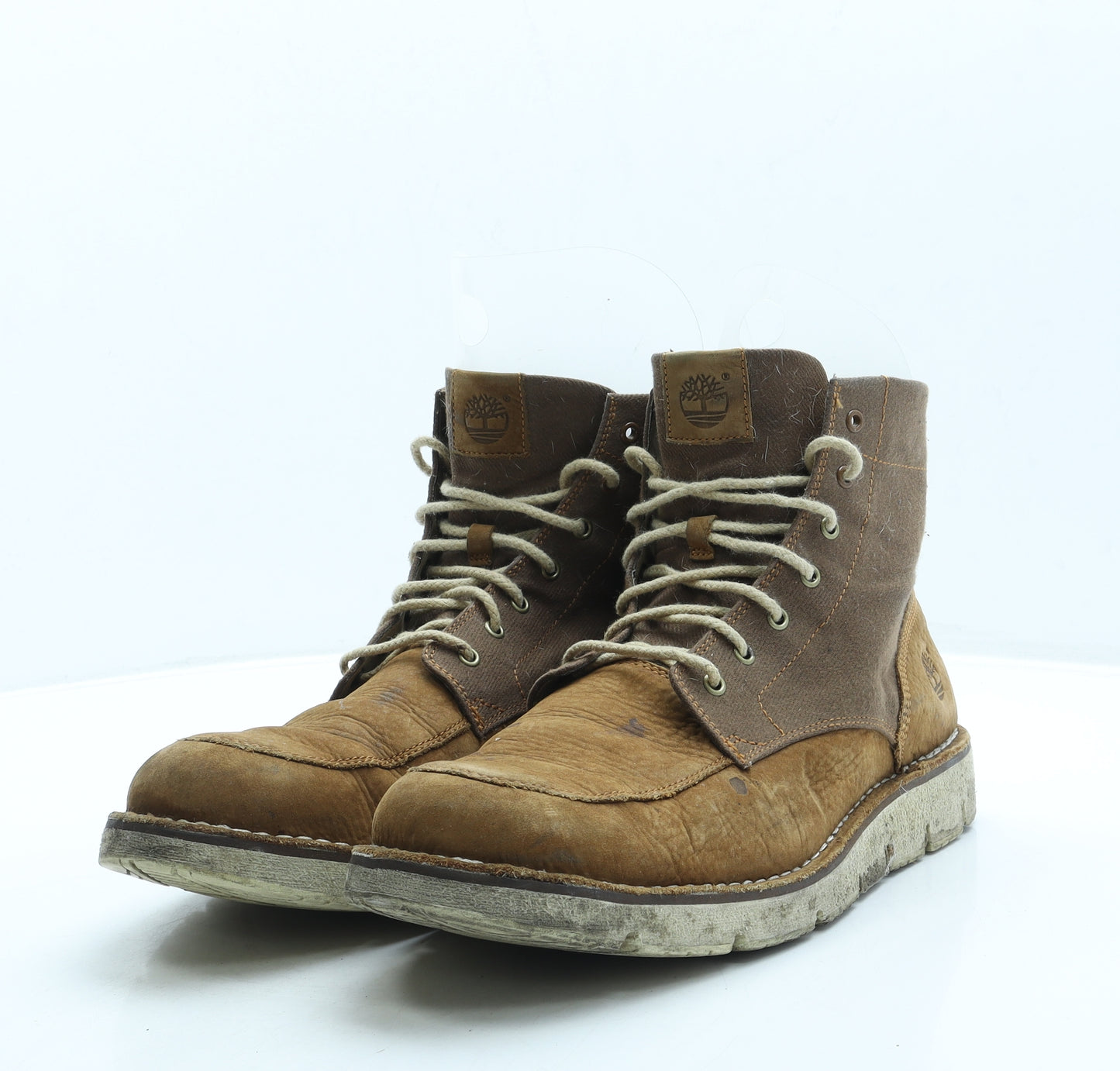 Timberland Mens Beige Leather Combat Boot UK 12.5 47.5
