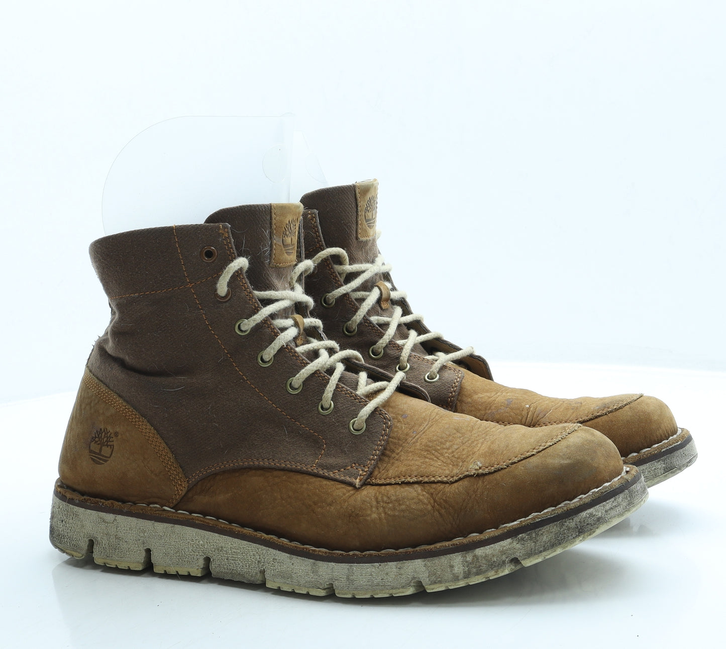 Timberland Mens Beige Leather Combat Boot UK 12.5 47.5
