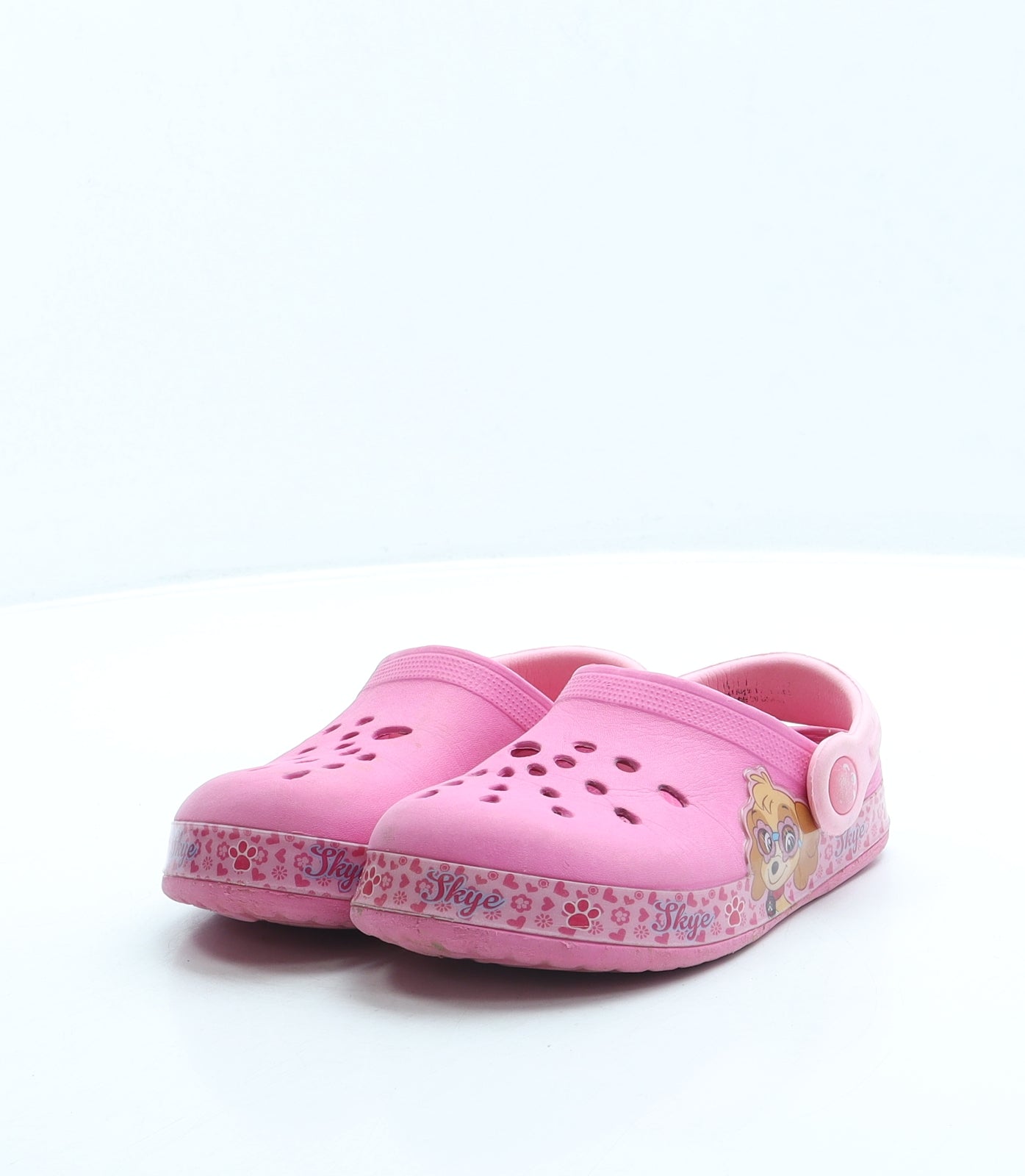 Preworn Girls Pink Rubber Clog Sandal UK 10 28 - Paw Patrol