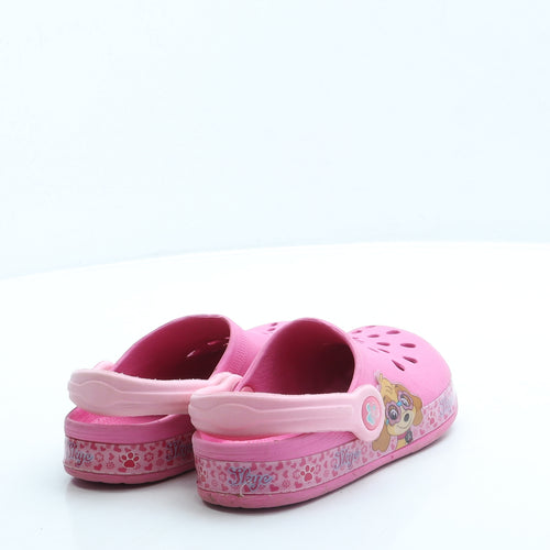 Preworn Girls Pink Rubber Clog Sandal UK 10 28 - Paw Patrol
