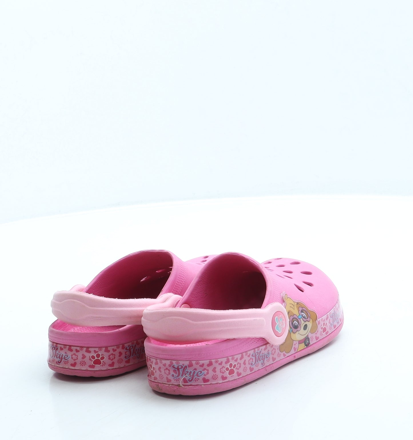 Preworn Girls Pink Rubber Clog Sandal UK 10 28 - Paw Patrol