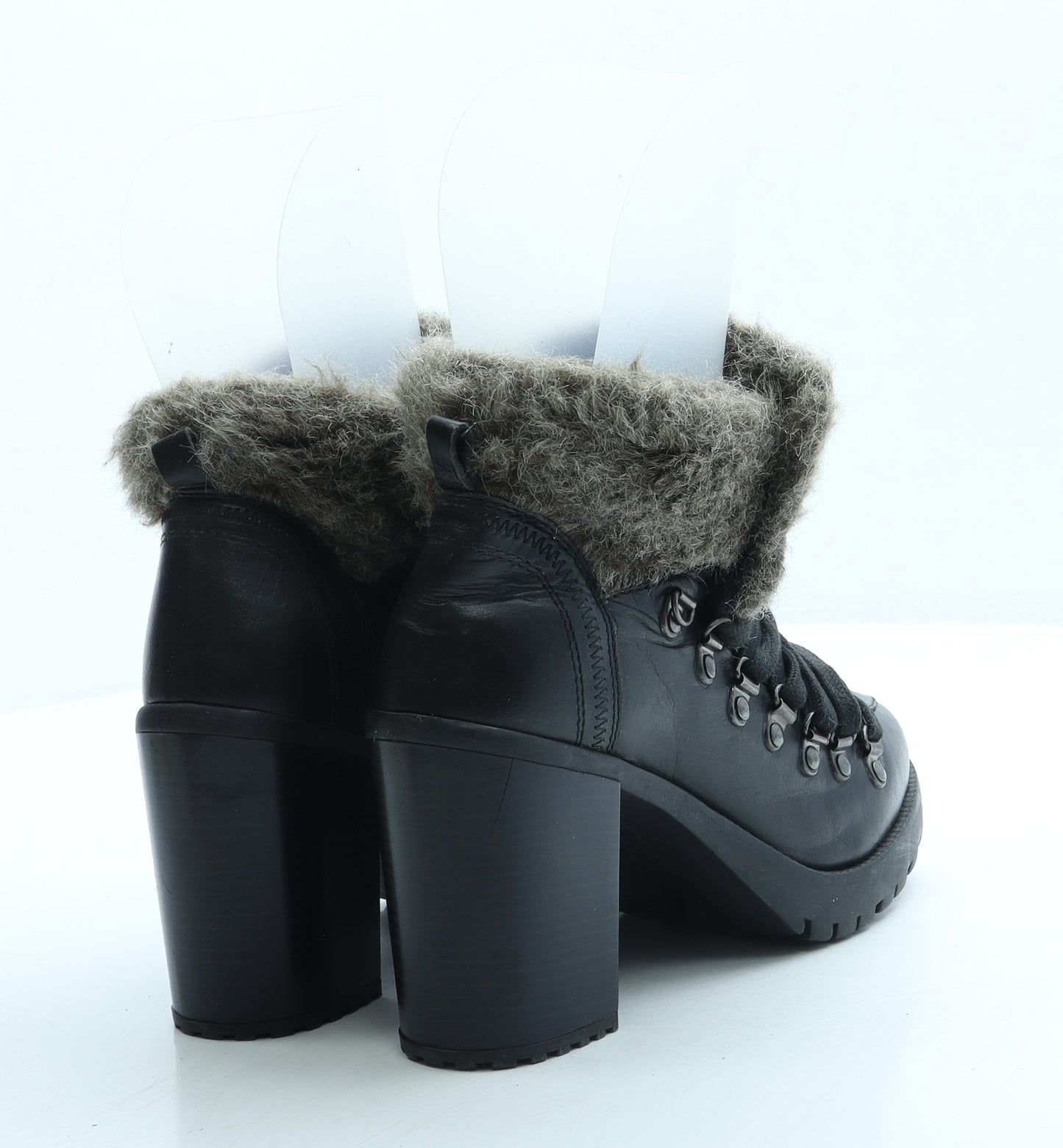 Firetrap Womens Black Leather Bootie Boot UK 7