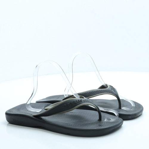Havaianas Mens Black Rubber Thong Sandal UK 7 39