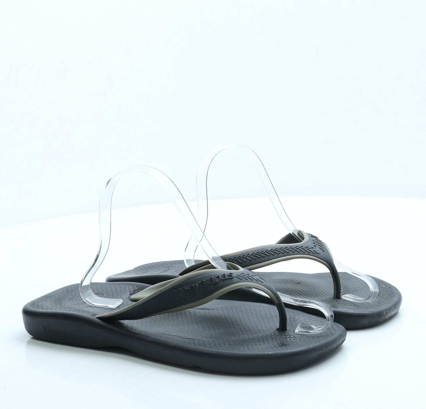 Havaianas Mens Black Rubber Thong Sandal UK 7 39