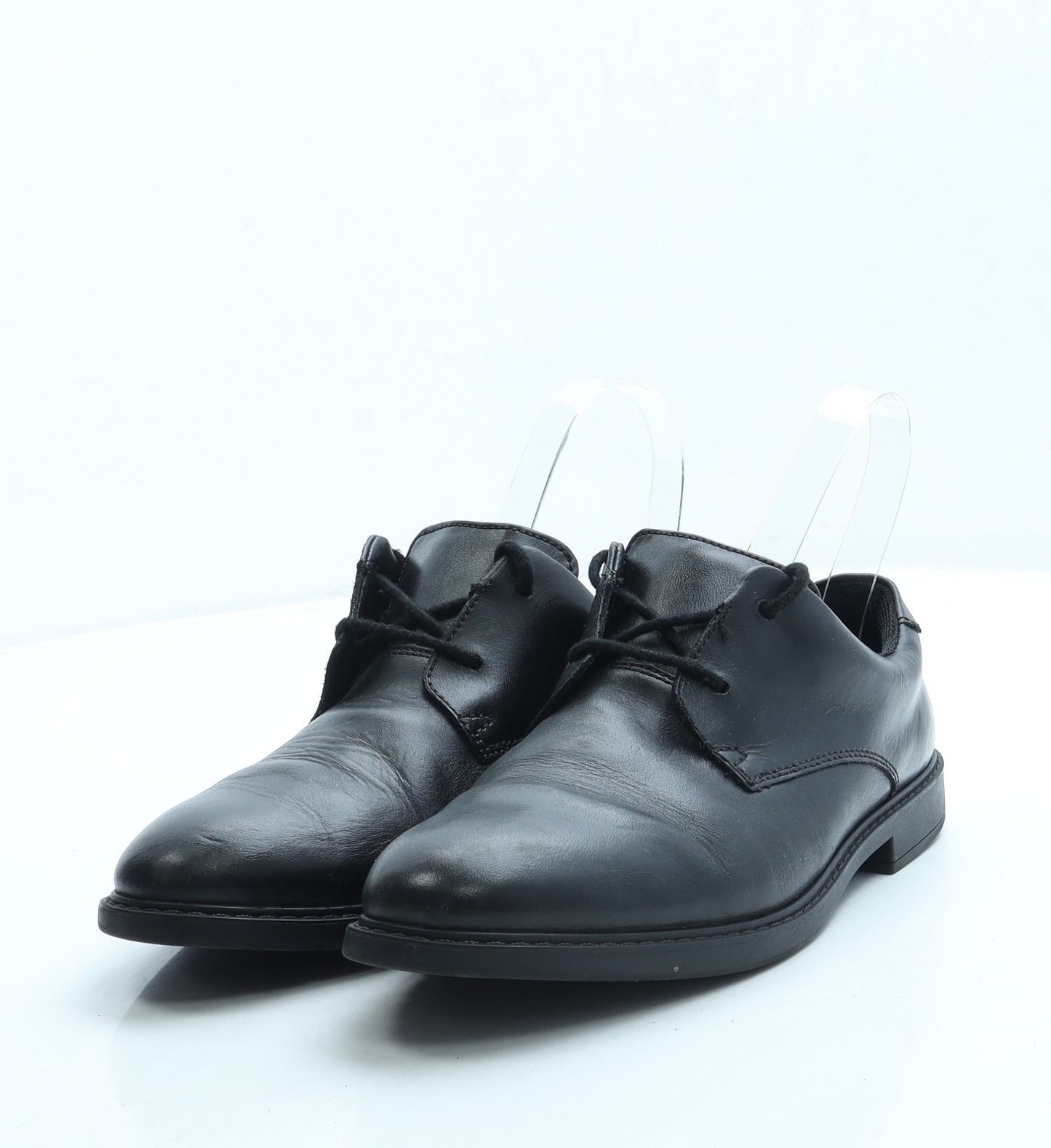 Clarks Boys Black Leather Oxford Casual UK 5