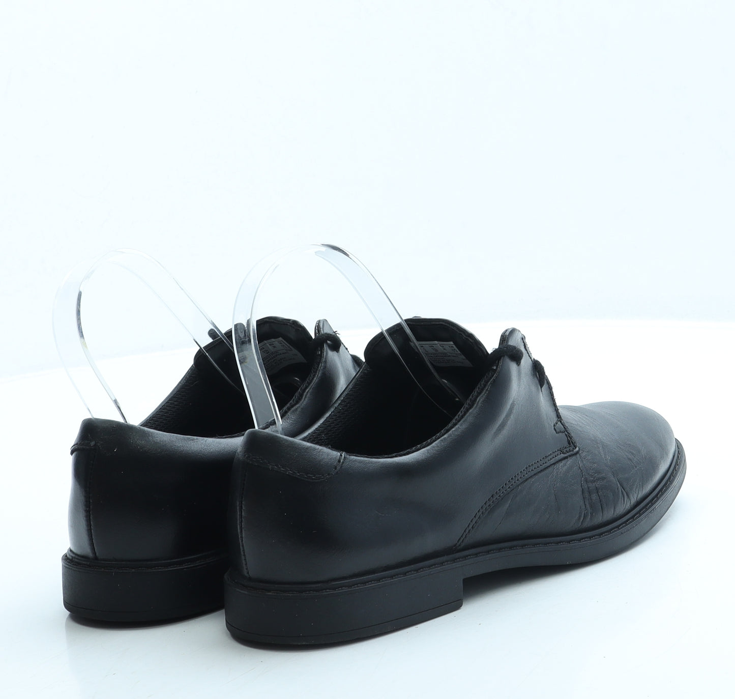 Clarks Boys Black Leather Oxford Casual UK 5