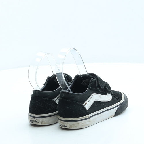 VANS Boys Black Polyester Trainer UK 8 25 - Unisex
