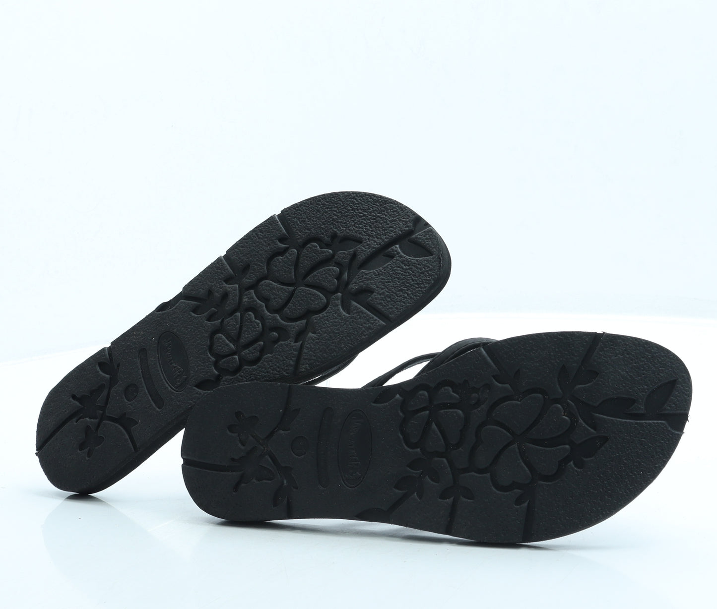 JayWalker Womens Black Rubber Thong Sandal UK 7 41
