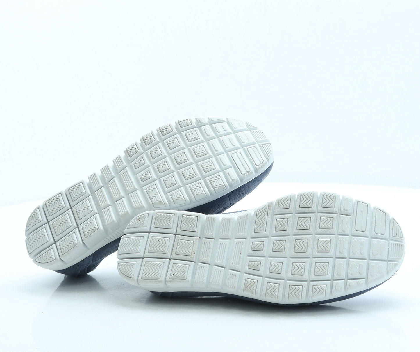 Pavers Womens Blue Polyester Slip On Flat UK 6 39 - Wide Fit