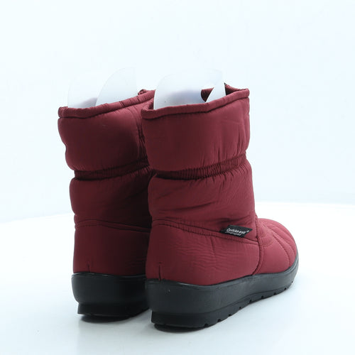 Cushion Walk Womens Red Polyester Snow Boot Boot UK 4