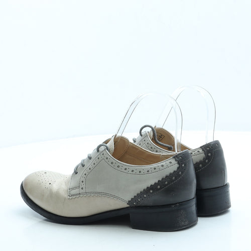 Clarks Womens Beige Leather Flat UK 4.5