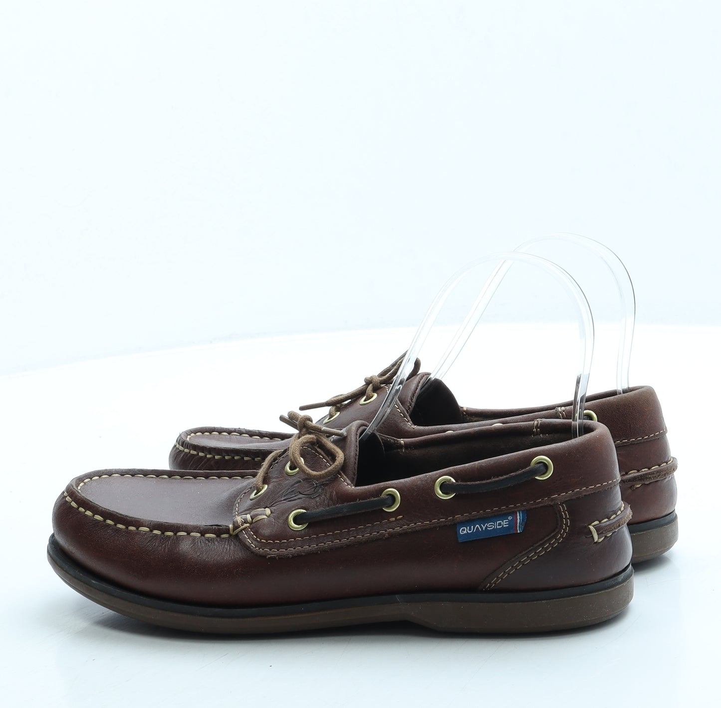 Quayside Boys Brown Leather Boat Shoe Casual UK 4 37