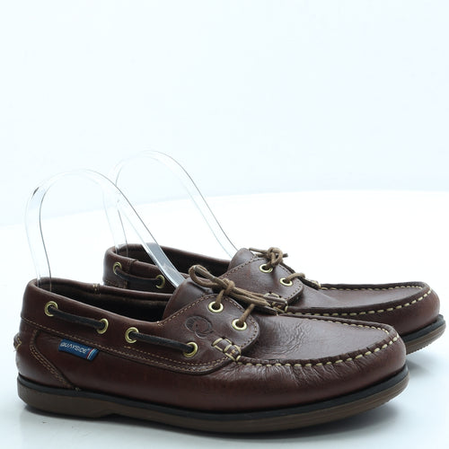 Quayside Boys Brown Leather Boat Shoe Casual UK 4 37
