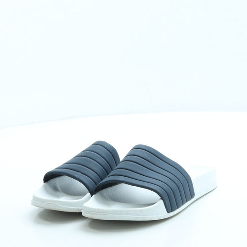 Preworn Boys Blue Rubber Slider Sandal UK 12