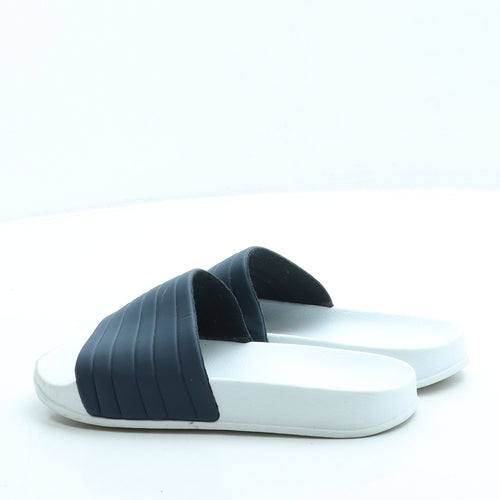 Preworn Boys Blue Rubber Slider Sandal UK 12