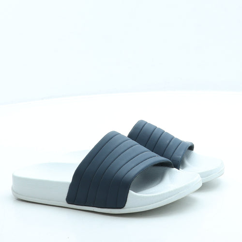 Preworn Boys Blue Rubber Slider Sandal UK 12
