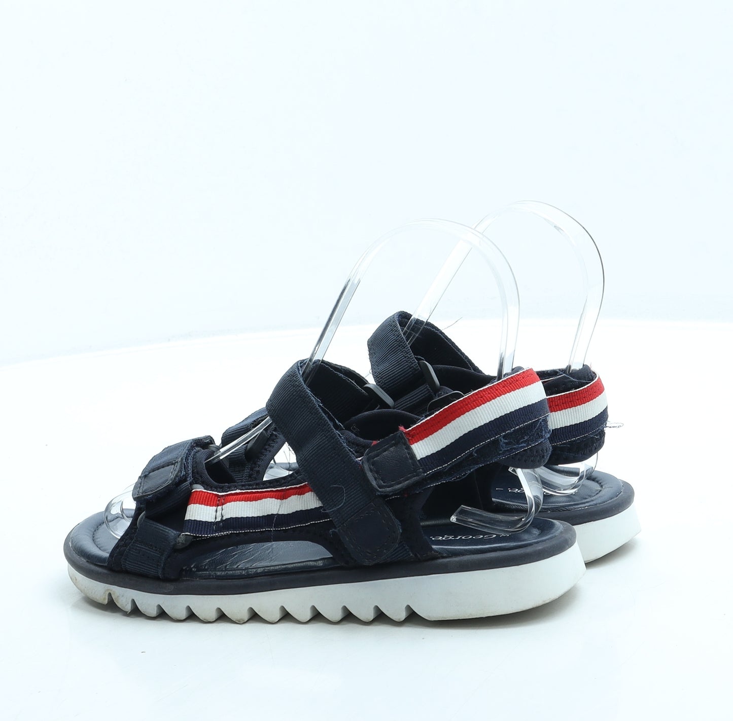 George Boys Blue Polyester Slip On Sandal UK 1 33
