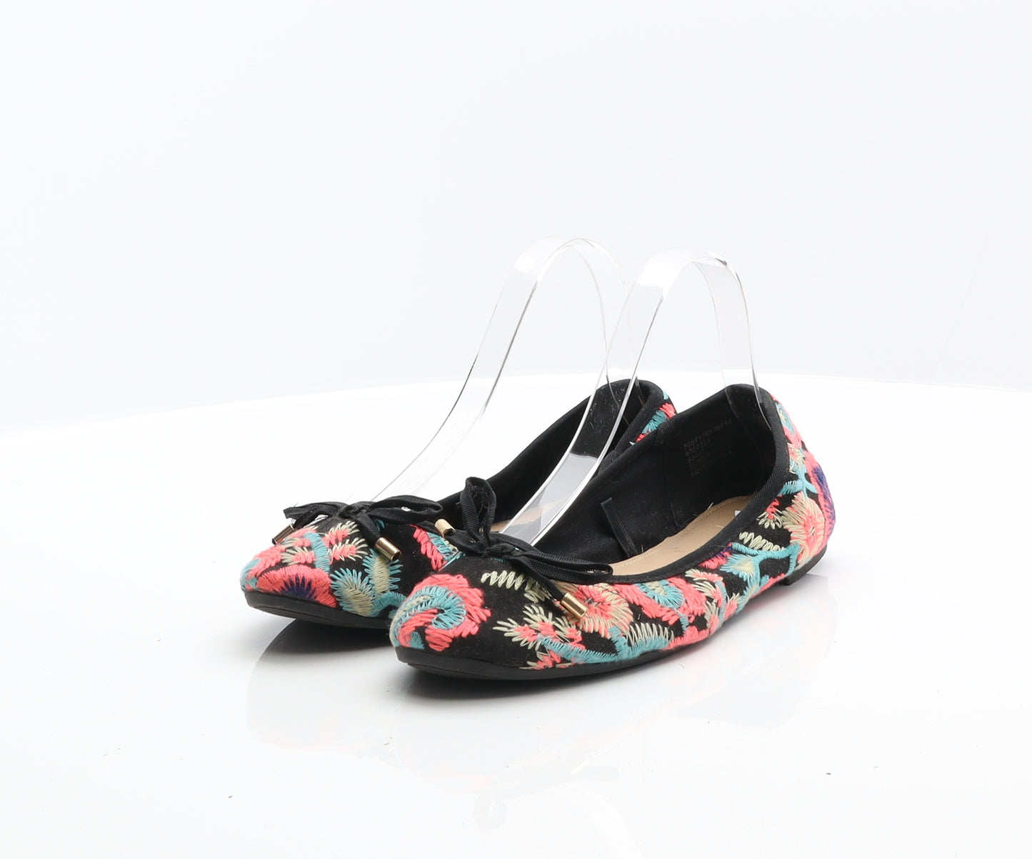 George Womens Multicoloured Floral Fabric Ballet Flat UK 6