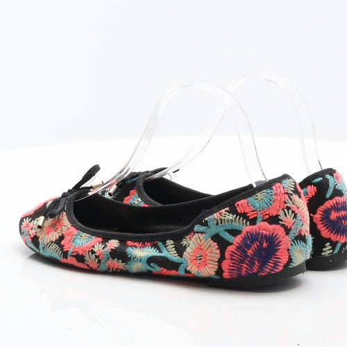 George Womens Multicoloured Floral Fabric Ballet Flat UK 6