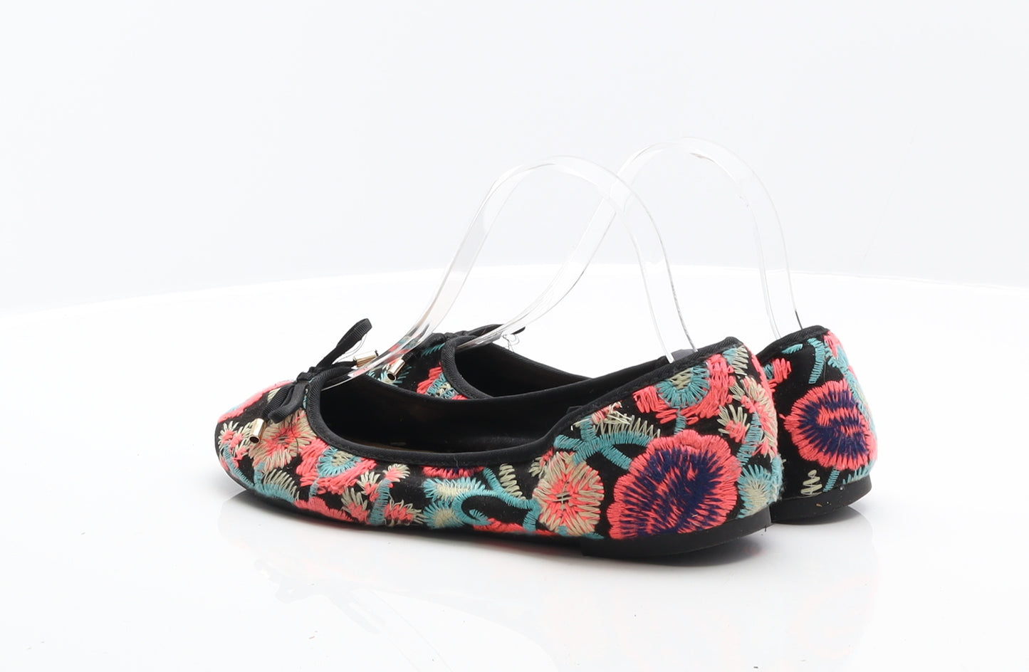 George Womens Multicoloured Floral Fabric Ballet Flat UK 6