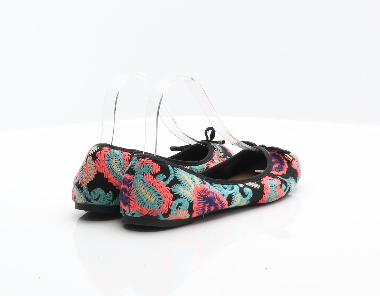 George Womens Multicoloured Floral Fabric Ballet Flat UK 6