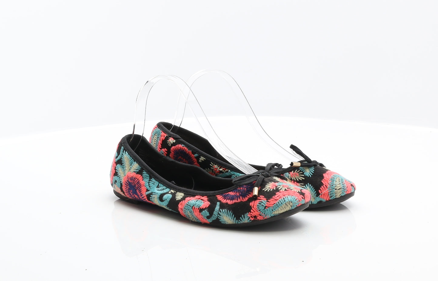 George Womens Multicoloured Floral Fabric Ballet Flat UK 6