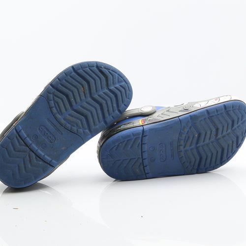 Crocs Boys Blue Rubber Loafer Sandal UK 13 - Spaceship Crocs