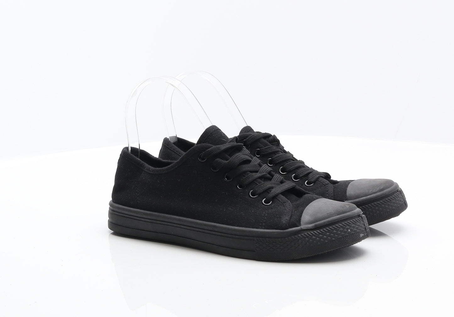 Urban Jacks Boys Black Fabric Trainer UK 4