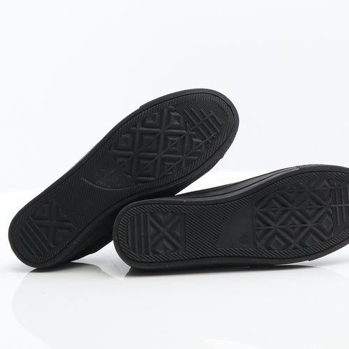 Urban Jacks Boys Black Fabric Trainer UK 4