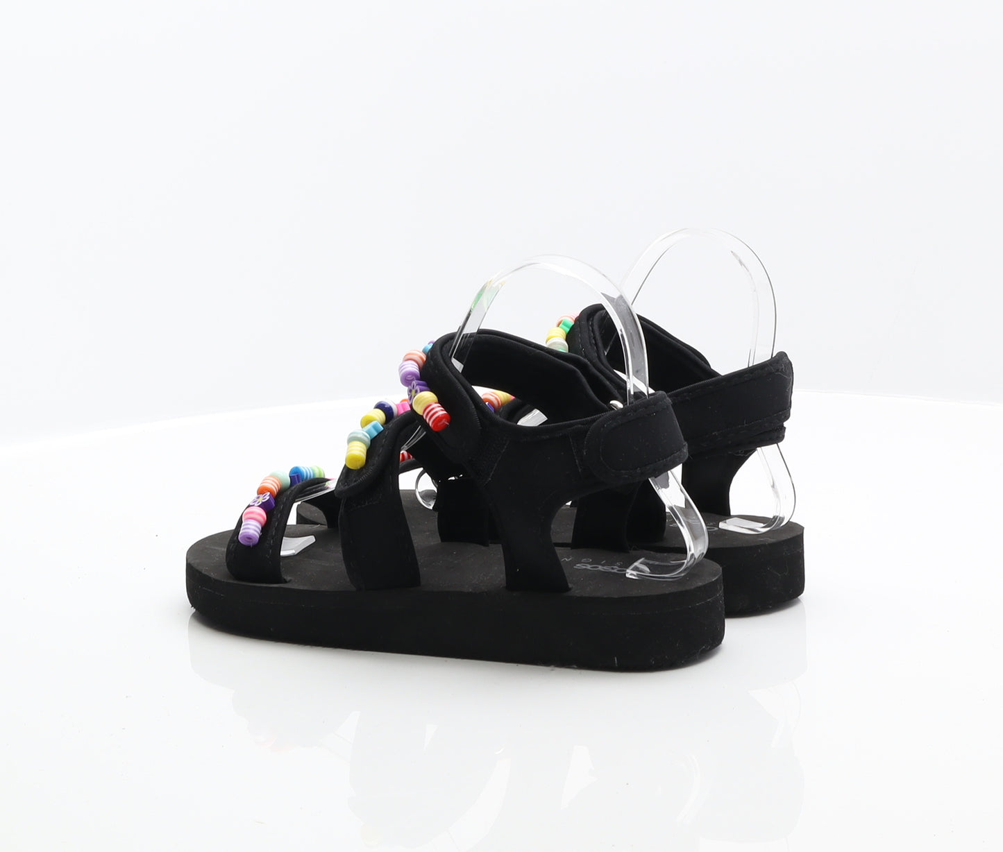 ASOS Womens Black Synthetic Gladiator Sandal UK 5